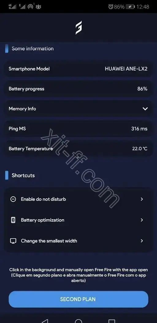 Screenshot of Xit FF  Sensitivity Hack